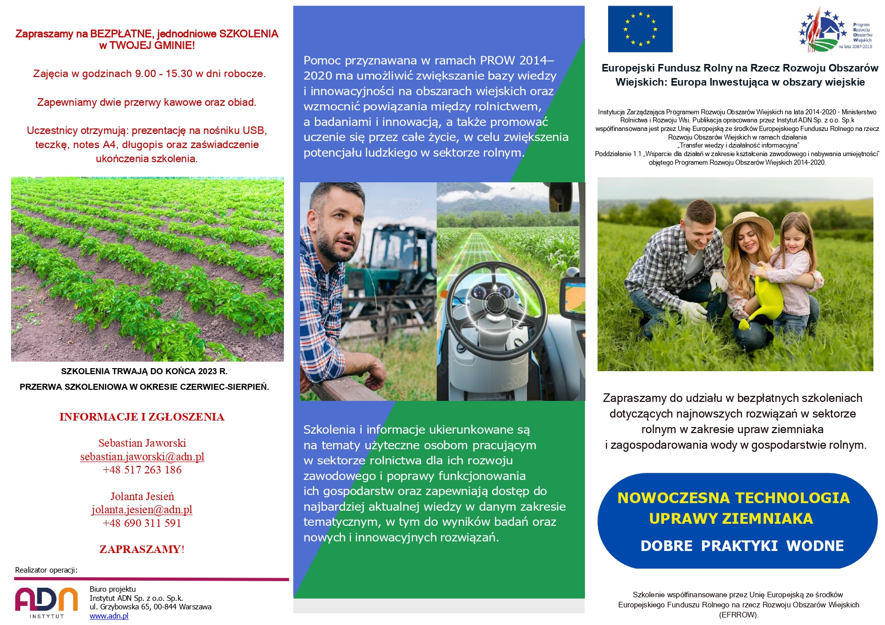 Ilustracja do informacji: Agencja Restrukturyzacji i Modernizacji Rolnictwa zaprasza na bezpłatne darmowe szkolenia w Twojej Gminie